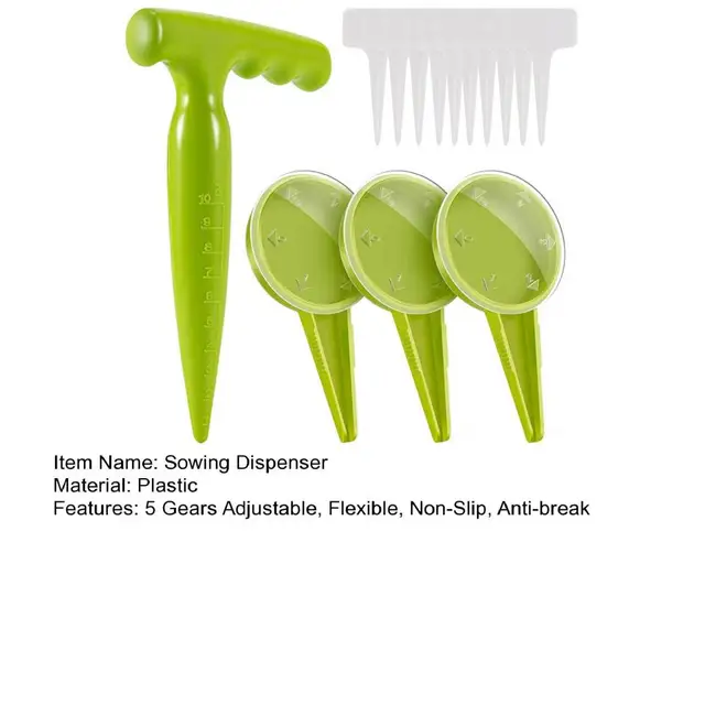 Vetőgép-Szóró 1 Készlet Vetés Adagoló 5 Fogaskerék Állítható Rugalmas, Csúszásgátló Munkavégzés Nagy Hatékonyságú Kerti Eszközök - Image 4