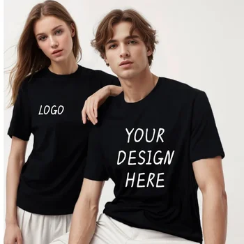 Maglietta personalizzata Fronte posteriore Stampa Professionale Il tuo logo Testo Foto T-shirt da uomo personalizzata Premium Regali Taglia EU 100% cotone
