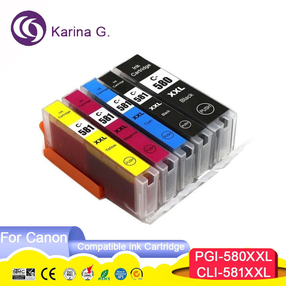 For 580 581 PGI-580 CLI-581 PGI580 580XL ink cartridge For PIXMA TR7550 TR8550