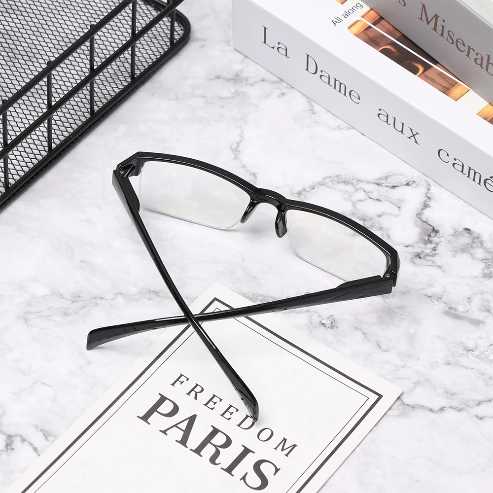 Occhiali Miopi Con Montatura Mezza In Metallo Miopia - Foto 8