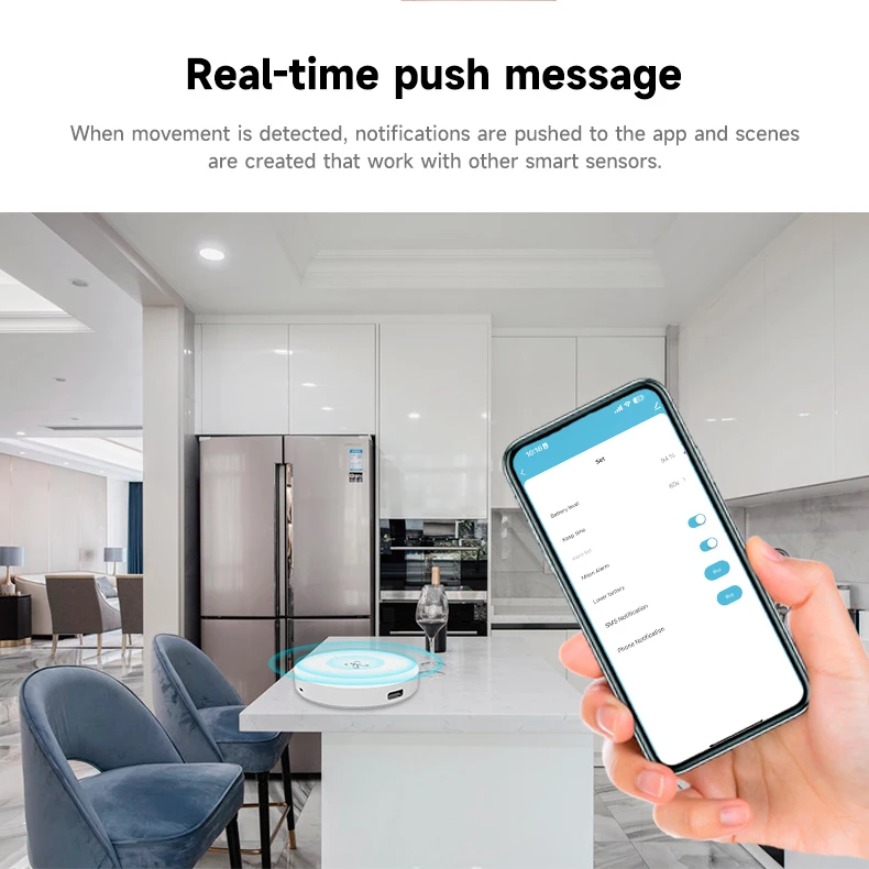 Description Picture 6 of itemSmart Life Zigbee WiFi Human Presence Detector Tuya 24G MmWave Radar PIR Montion Sensor With Luminance Detection Smart Home