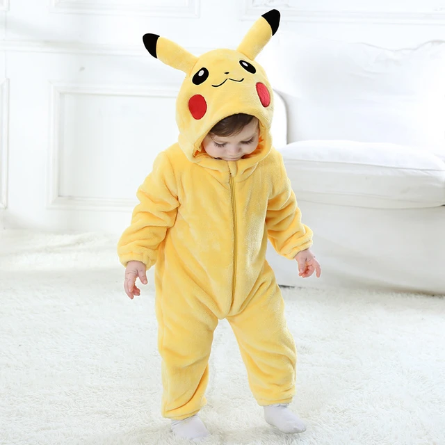 Romper Pikachu Pokemon (3 A 9 Meses) Menino Bebês Fantasia