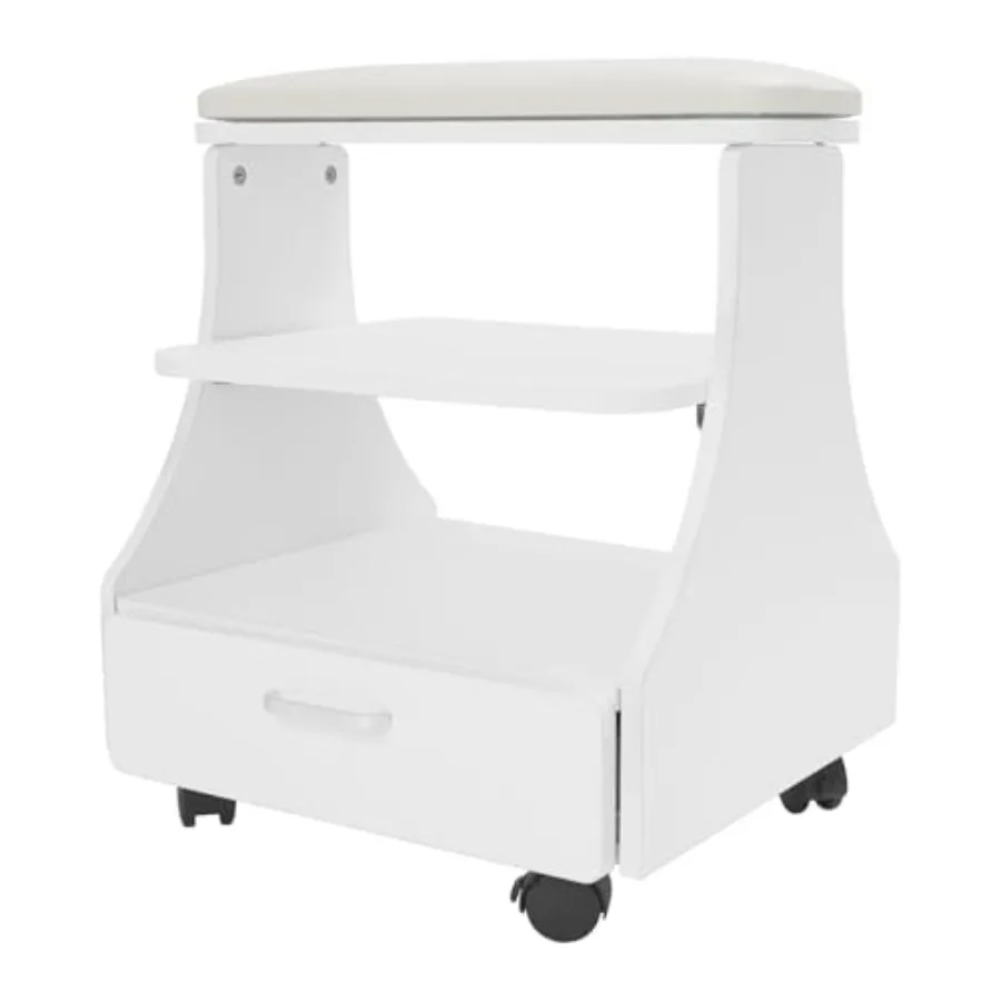 Adjustable Leather Pedicure Foot Rest Stand with Wheels