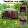 Waterproof Screen Shelter w/Portable Storage Bag 8 Person Camping 6 Sided Pop-up Canopy Screen Tent 10'x10' Camping Gazebo Tent 1