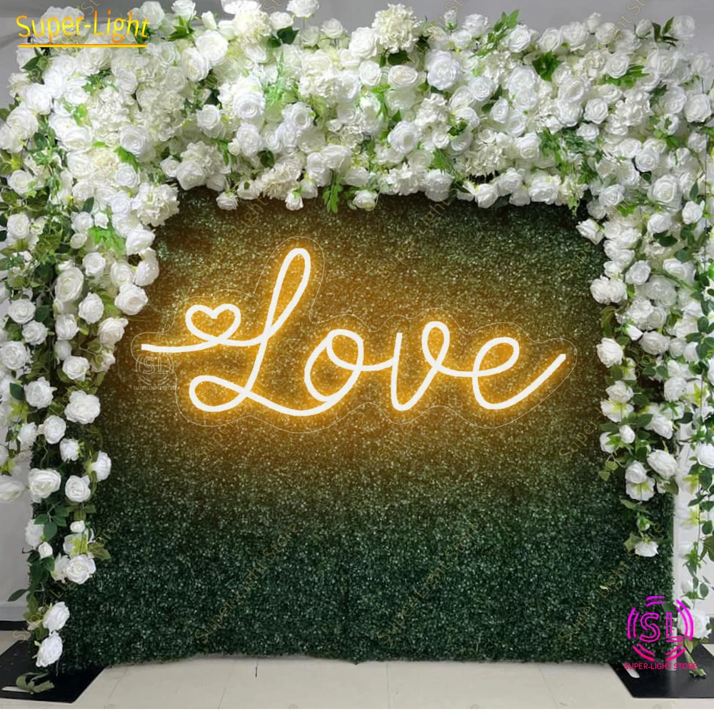 Big Sign 50x22cm Custom Neon LOVE Sign LED Signs for Wedding Party ...