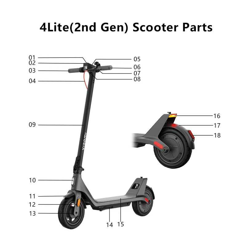 Accélérateur (pouce) De Remplacement Pour Trottinette électrique Xiaomi Mi 4 Lite 2ème Génération