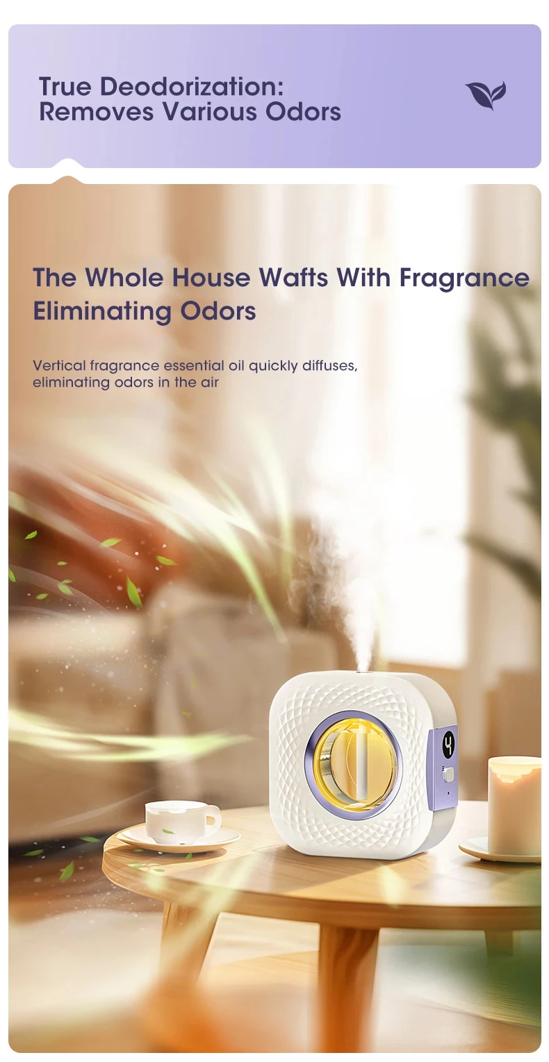 Smart Aroma Diffuser Air Purifier With Digital Display And Gears_voghion.com