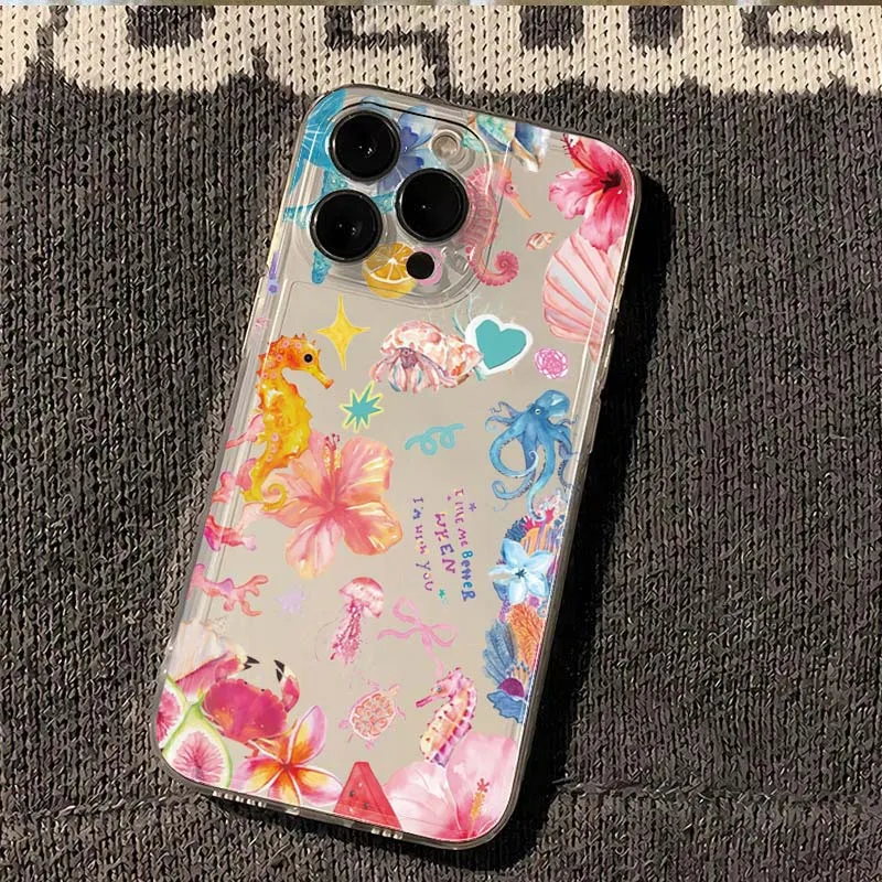 Summer Marine Seafood Design Phone Case Cover
