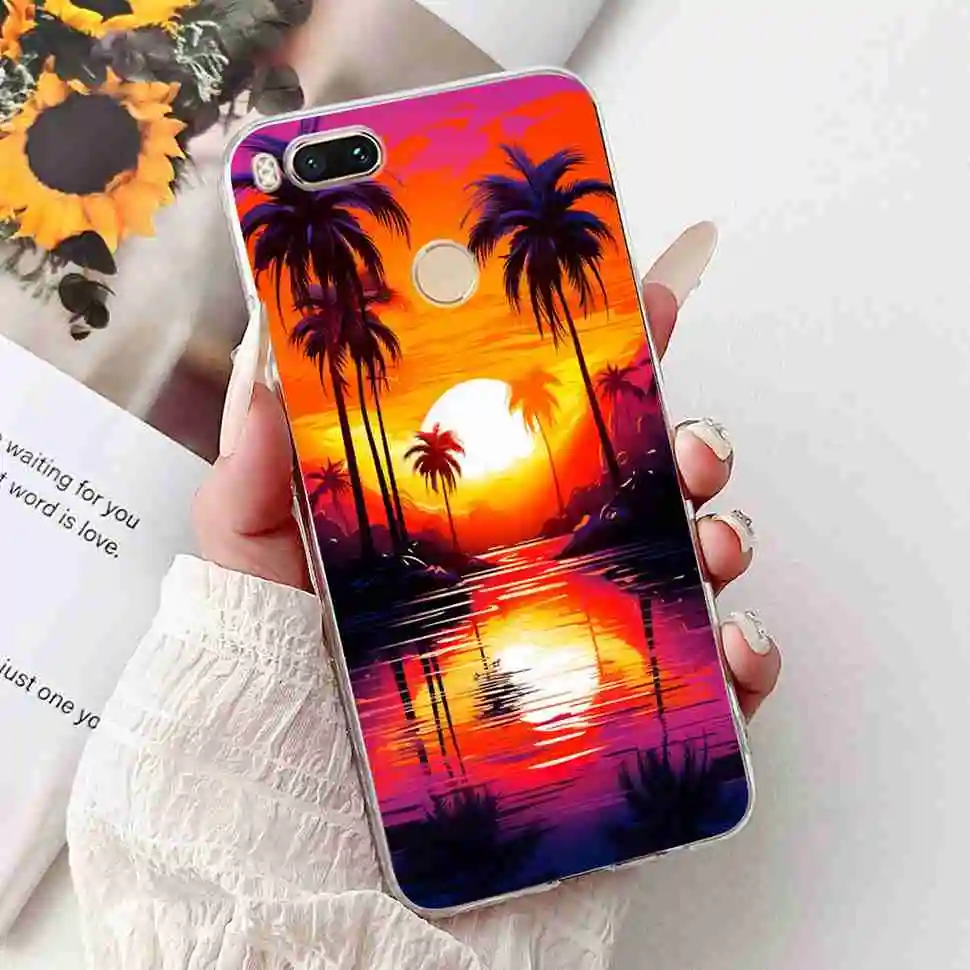 Love Pop Print TPU Soft Silicone Phone Case with Floral Design