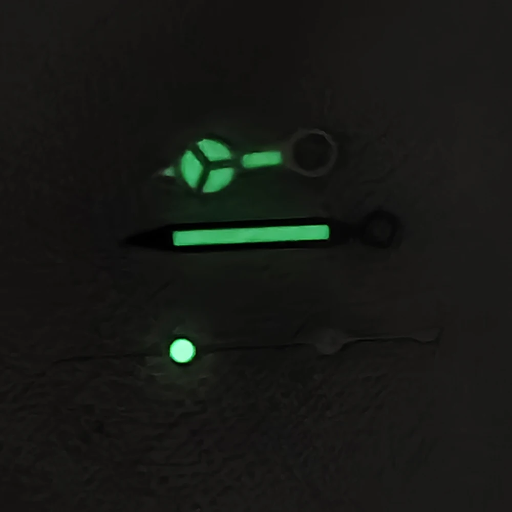 Premium Green Luminous Silver Watch Hands - High-Quality Accessory