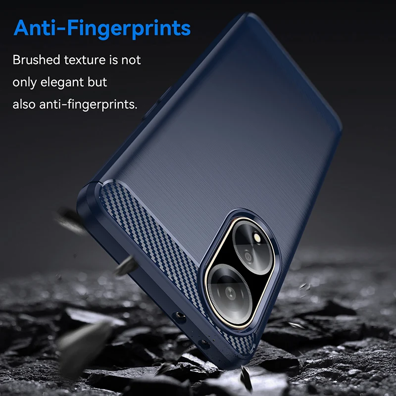 Shockproof Carbon Fiber Silicone Armor Phone Case