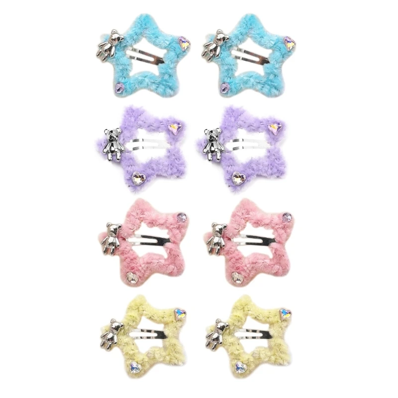 

Plush Star Hairpin Birthday New Year Girl Headwear Christmas Party Hair Clip New Dropship