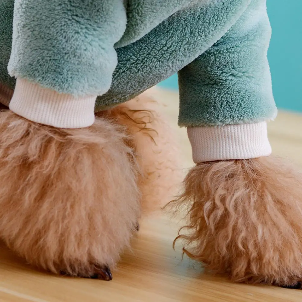 Winter Dog Sweatshirt Warm Plush Two-legged O-neck Dog Puppy Vest Shirt Sweater Pet Clothes