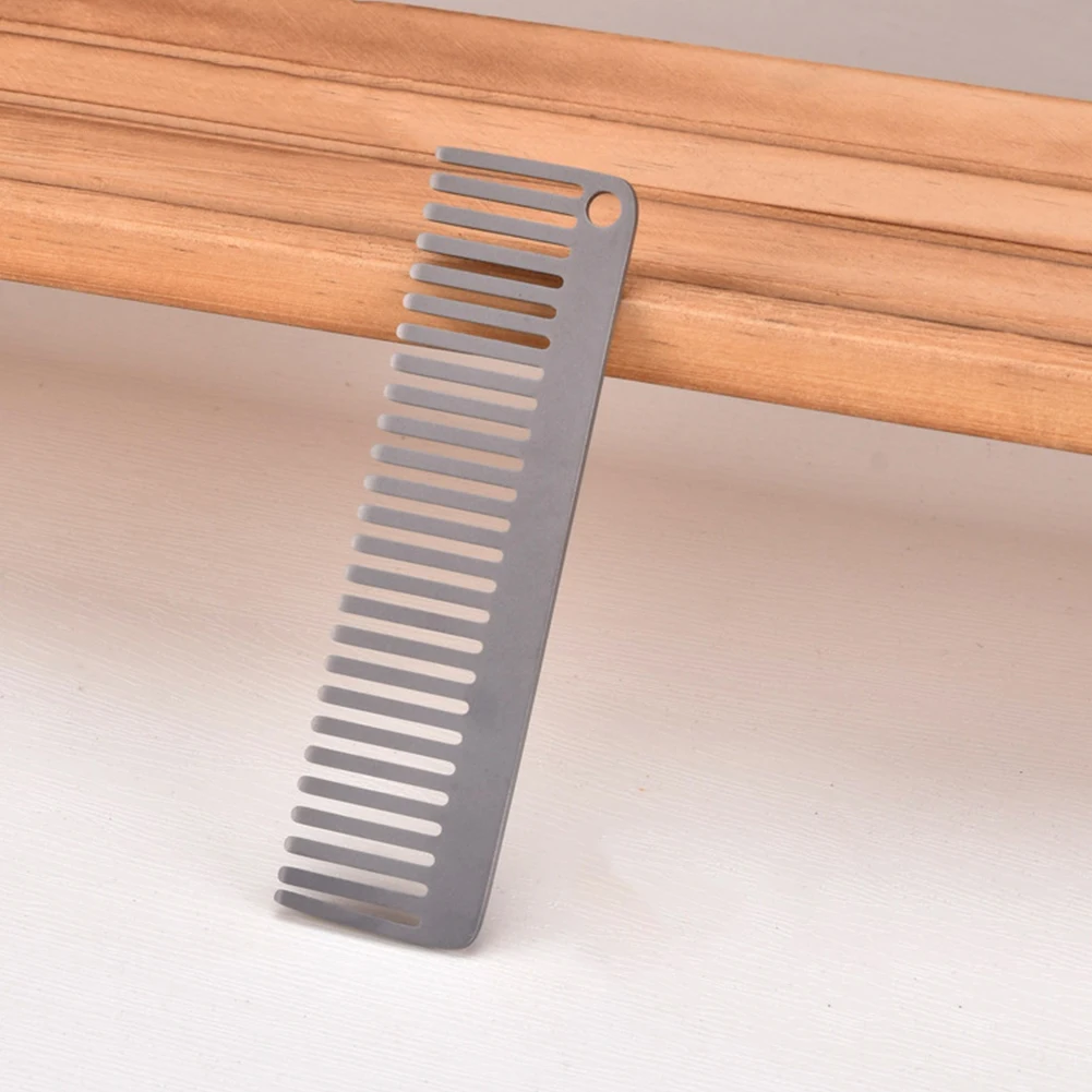 Titanium Comb Heat-Resistant Portable Camping Comb Pocket Titanium Comb Small Lightweight Comb Camping Accessories