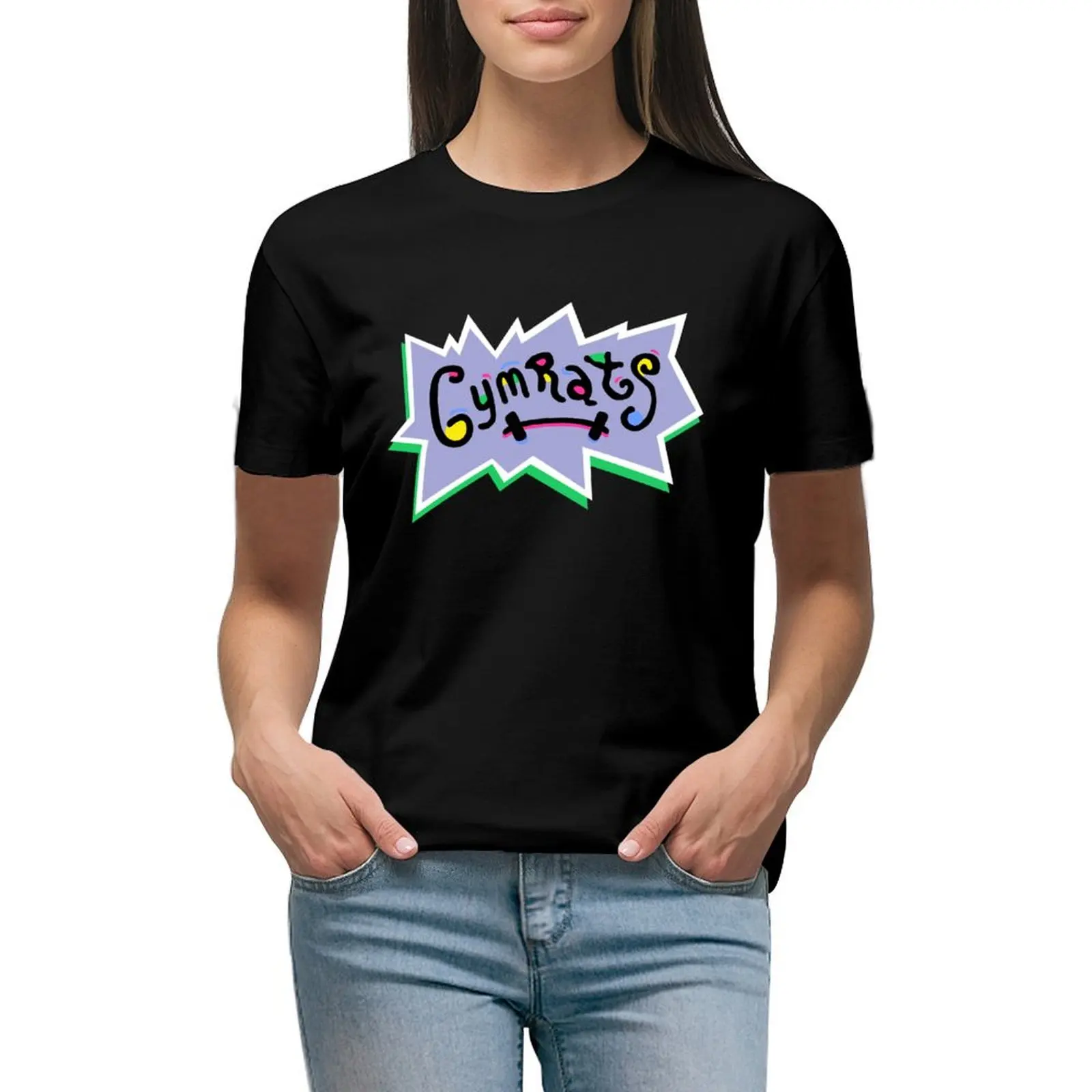 

Gym Rats T-Shirt tops lady clothes animal prinfor Aesthetic clothing Summer Women's clothing