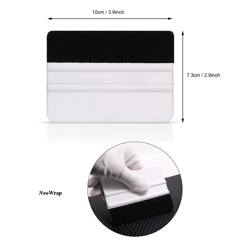 5/10/20pcs Car Vinyl Foil Squeegee 4 inch Felt Edge Vinyl Scraper Wrap Squeegee for Graphic Decal Film Wallpaper Applicator Tool