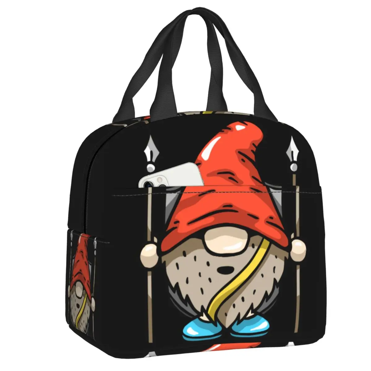 

Xmas Garden Gnome Cartoon Thermal Insulated Lunch Bag Women Portable Lunch Container for Outdoor Picnic Storage Food Box