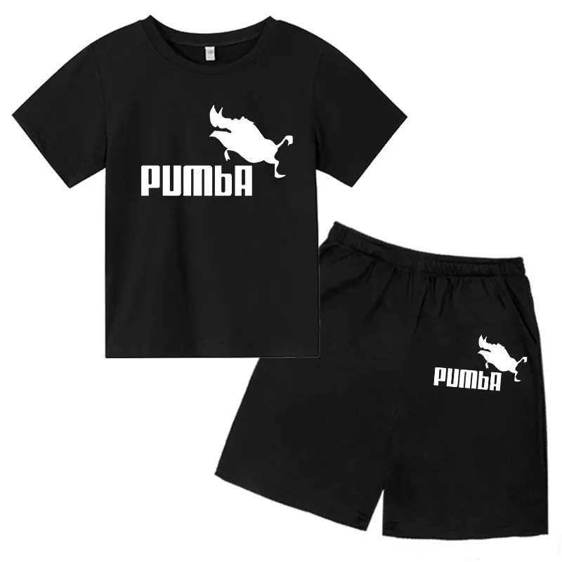 

Summer Fashion Printing Cotton 2Pcs Short Sleeve Pullover T-shirts Suits 2-12 Years Boys Girl Casual Tops Children Clothes Sets