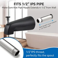 Bathroom Tub Spout For E531D-1F-62, Tub Spout With Shower Diverter 1/2Inch IPS Inside Thread Bathtub Faucet Spout 2