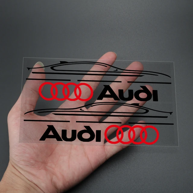 2PC Car Rear View Mirror Decorative Sticker Reflective Vinyl Sticker For Audi Quattro Q2 Q3 Q5 Q7 Q5L Q4 Q8 Q1 A3 A5 A7 A4 A6L 4