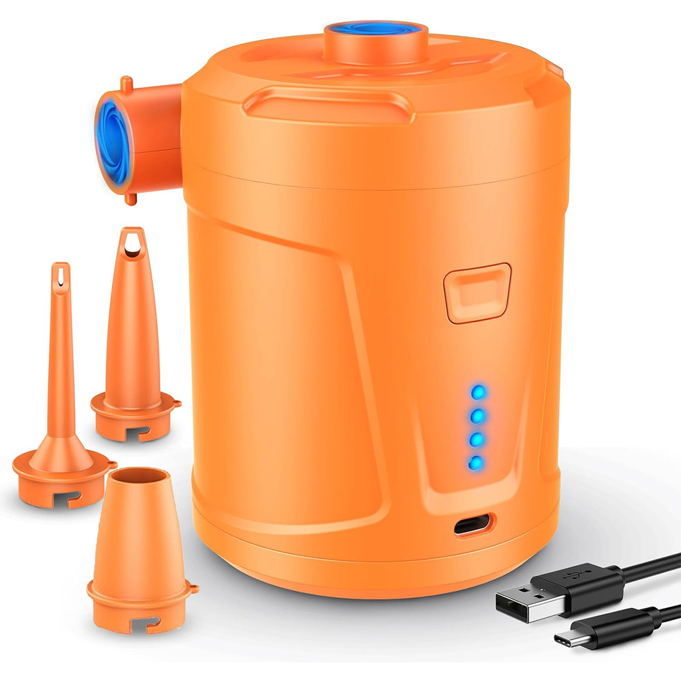 Portable Inflator Pump USB Charging Multi functional Inflator and Exhaust 2-in-1 Swimming Circle/Air Cushion Bed
