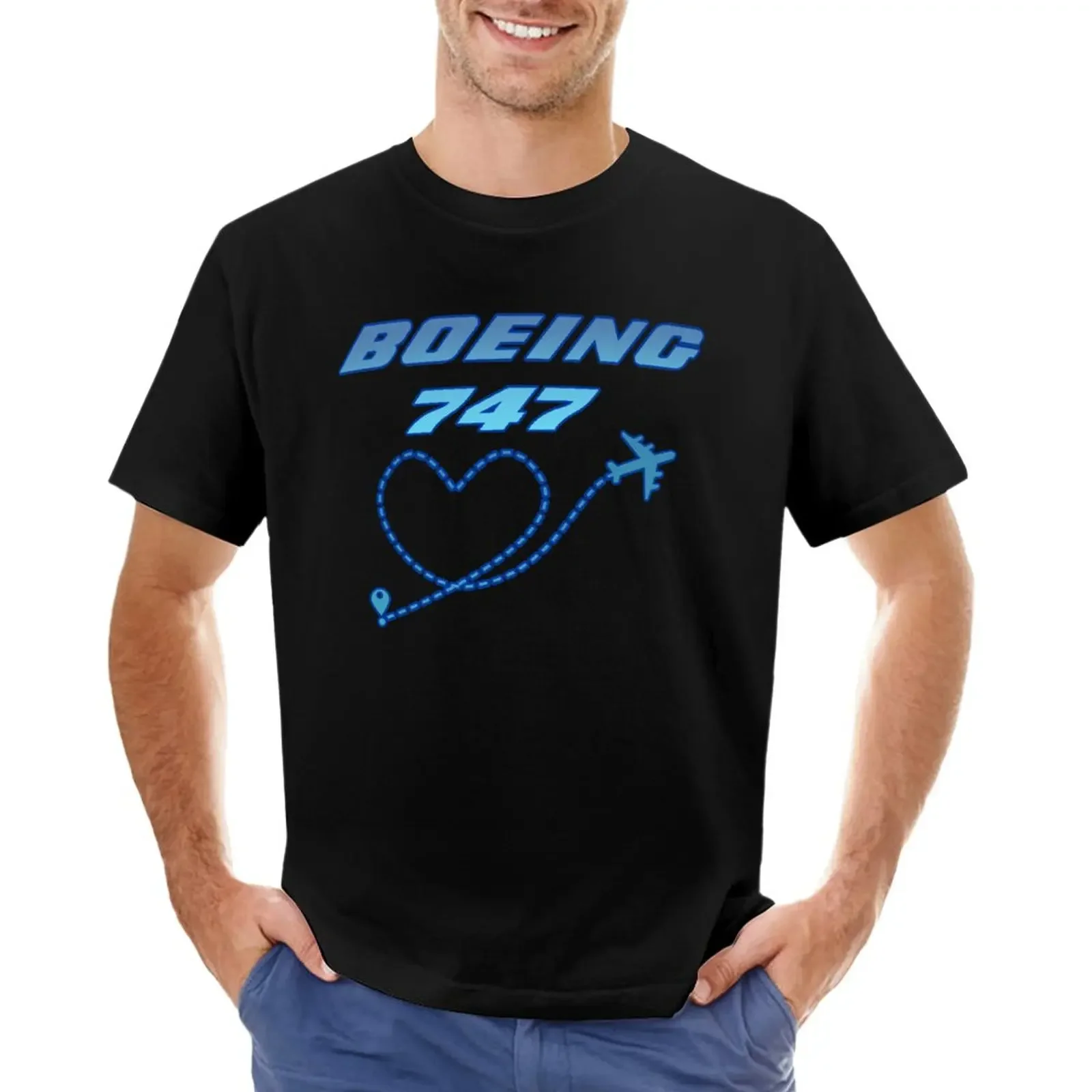 Boeing 747 T-Shirt Cute Tops Plus Size Top Customizeds Vestiti Carini Mens Graphic T-Shirt Pack
