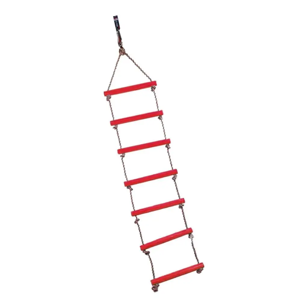 MagiDeal Safe Kids Indoor Outdoor Playhouse 6 Rungs Rope Climbing Ladder Play Sport Fun Toy for Garden Treehouse 120KG 2Colors 6