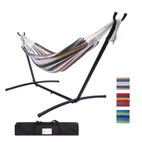 Inolait Double Person Hammock with Steel Stand, 330lb Capacity 2 People Standing Hammocks with Portable Carrying Bag 2