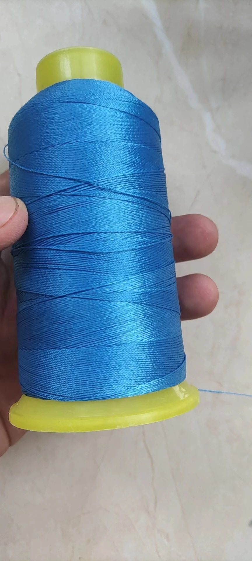 High Tenacity White & Black Polyester Sewing Thread - 1200 Meters