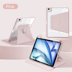 360° Rotating iPad Case with Pencil Holder - Pro 11 2018 - 2022 (Pink - Rotation)