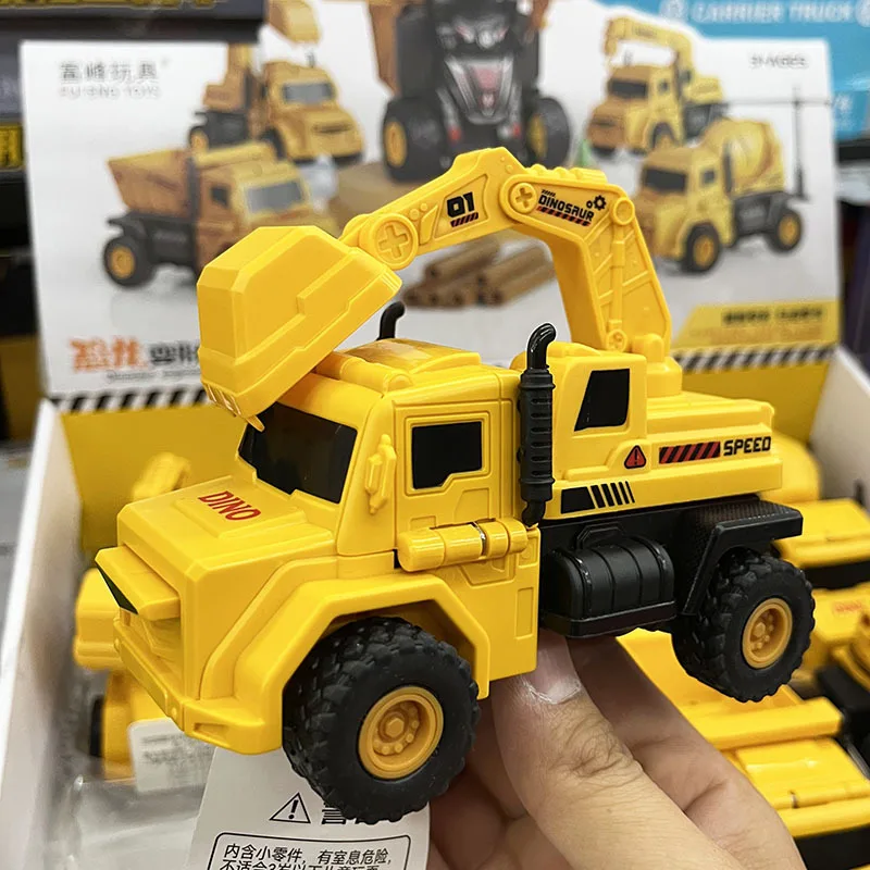 

Children Toys Inertia Engineering Car Excavator Mixer Car Creative Fun Collision Deformation Dinosaur Toy Car Boy Birthday Gift