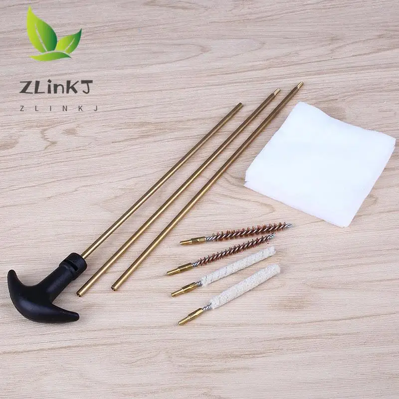 Tactical Barrel Cleaning Kit 177&.22 4.5/5.5MM Rifle Pistol Airgun Brush Rod Cleaner Handgun Cleaning Tool Set 1 Set gun cleaning kit,cleaning brush set