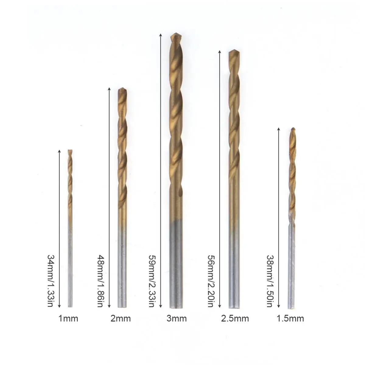 Manual Craft Drill Twist Drill Bit 6 High-speed Steel Milling Cutter Sets  Wood Drill Bit Drill Set For Wooden Metal (Color : Gold)