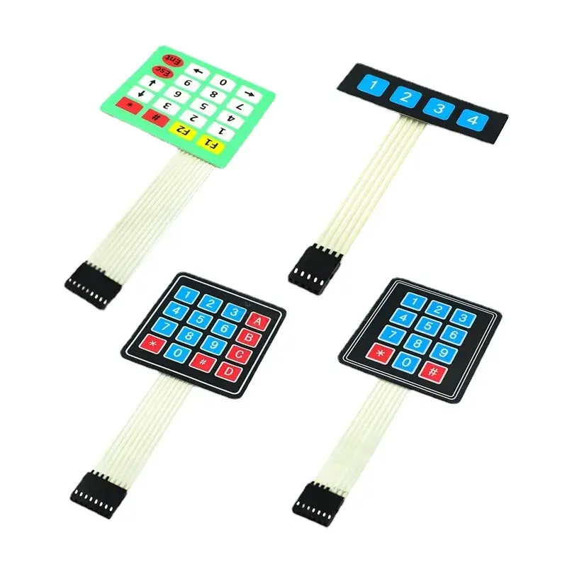 New 4 12 16 20 Key 4*4 Membrane Switch Keypad 1x4 3x4 4x4 4*5 Matrix Array Matrix keyboard for arduino smart car image 1