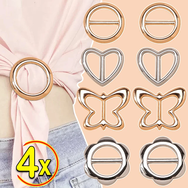 Elegant Scarf Ring Clip Waist Buckle Metal Heart Butterfly Brooches Scarves  Button Curved Garment Brooches Women Shawl Clip - AliExpress