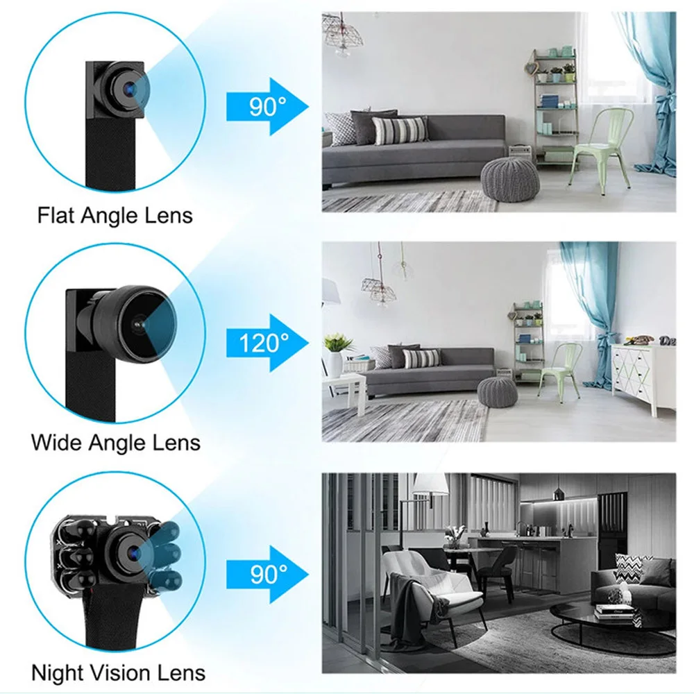 HD 1080P FAI DA TE Portatile WiFi IP Mini Macchina Fotografica P2P Visione Notturna A Infrarossi Vista Remota Micro Webcam Videocamera Indossabile Videoregistratore - immagine 5
