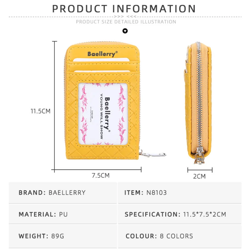 Ladies Short Wallets Multifunctional Fashion New Credit Card Holders Zipper Coin Purses Key Change Wallets For Women Money Bags