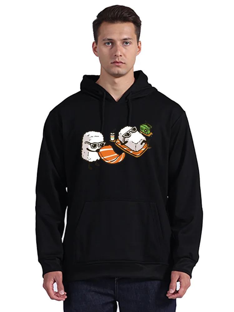 

Creative Cartoon Sushi Hoodie Men's Fashion Funny Pullover Sweatshirts Harajuku Streetwear Unisex Coat