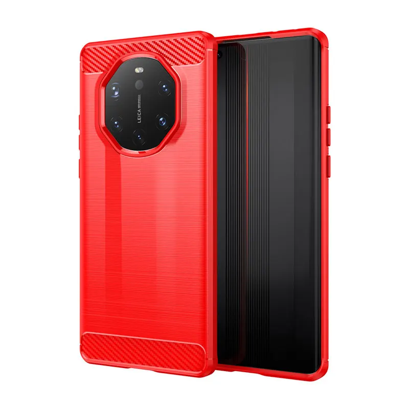 Shockproof Carbon Fiber TPU Phone Case - Silicon Bumper Back Cover
