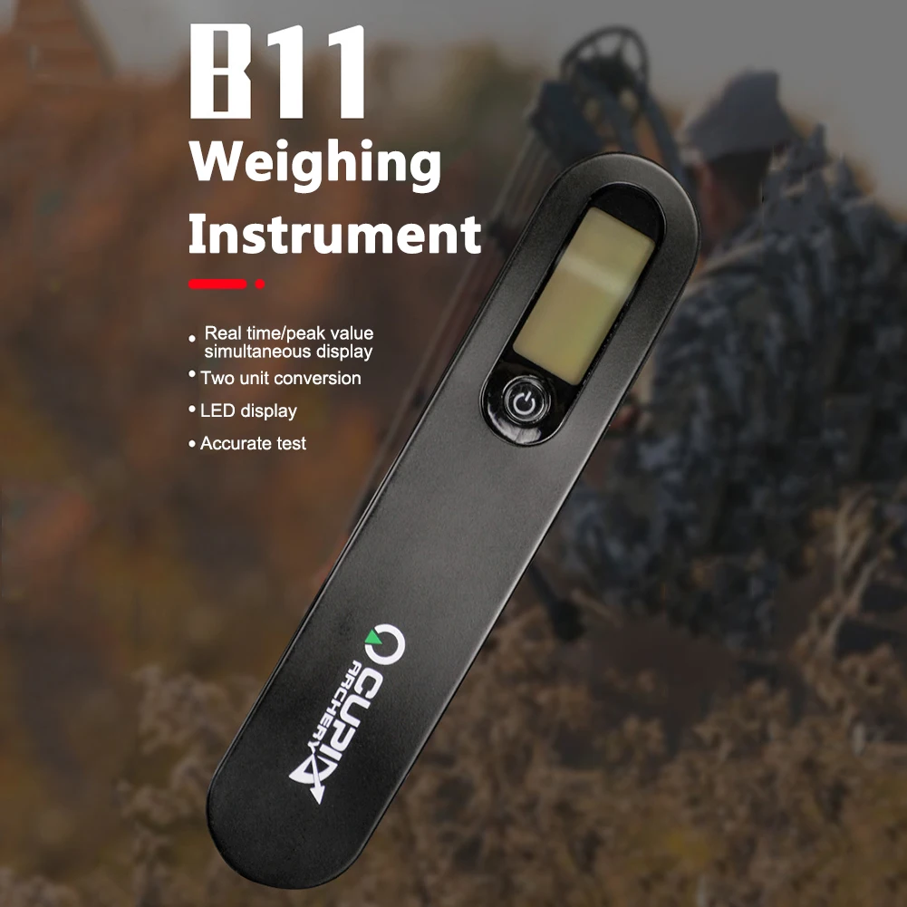 Bow Scale 110lbs Compound Recurve Bow Tension Weighing Tool LED Display Measuring Instrument Test Tool Archery Accressories