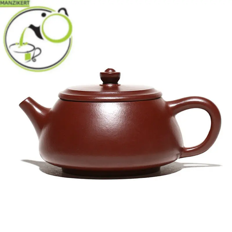 

200ml Chinese Yixing Purple Clay Teapot Handmade Stone Scoop Tea Pot Raw Ore Purple Vermilion Mud Kettle Authentic Zisha Tea Set