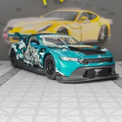 Enhanced Diecast Metal Sports Car with Sound and Light Features - Ideal Gift (Mustang blue)