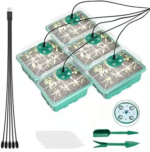 2022 12 Hole Seedling Trays Seed Starter Starter Plant Flower Grow Box Propagation For Gardening Grow Starting Germination Box