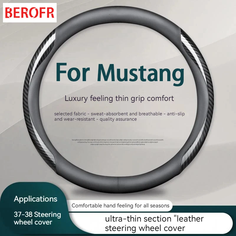 Nessun Odore Sottile Per Coprivolante Ford Mustang In Vera Pelle Carbonio Fit 3.7 V6 5.0 Gt Boss 302 Gt500 2.3T 2012 2013 2015