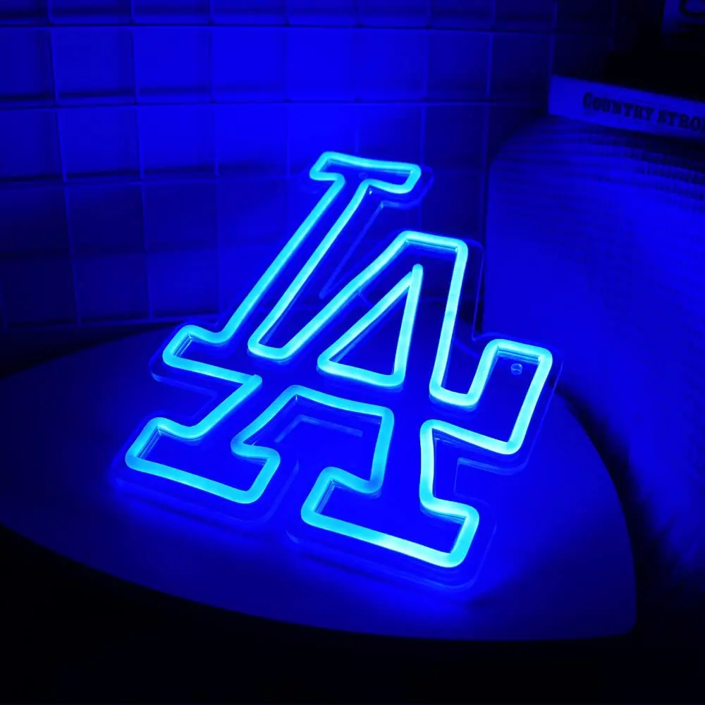 

Los Angeles LA Neon Sign USB Operated for Wall Decor, LED Neon Light Dimmable for Game Room Man Cave Decor, Neon Wall Sign