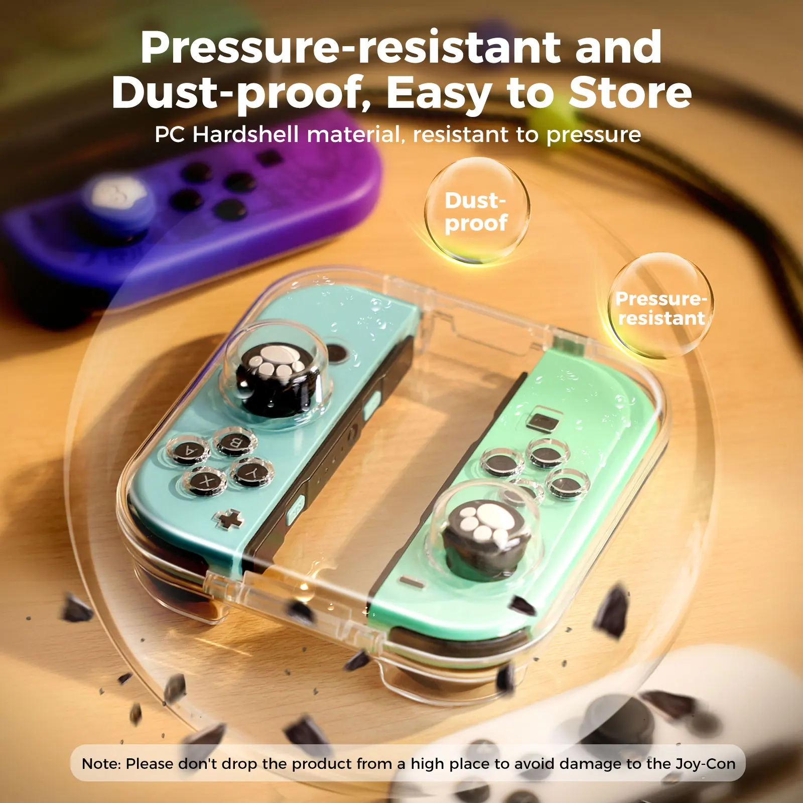 IINE PC transparente Aufbewahrungsbox für Nintendo Switch Joy-Con – Detail 7