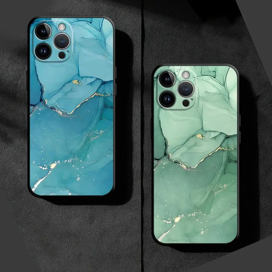 Elegant Marble Pattern TPU Soft Phone Case