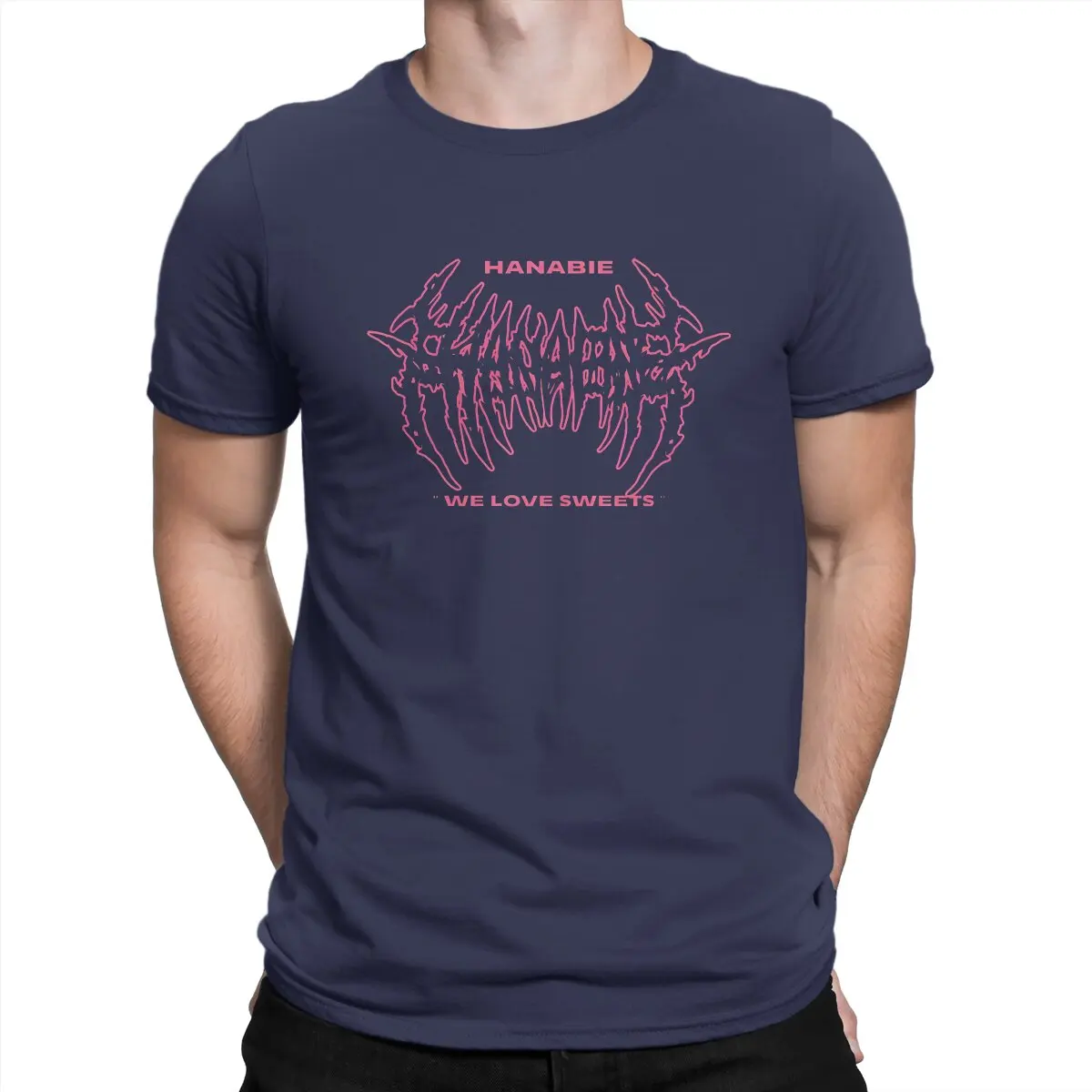 thumbnail image 1 of Camiseta de hombre "Nos encanta la camiseta divertida de algodón", camiseta de manga corta Hanabie, camisetas de cuello redondo, ropa de verano, 1 of 7