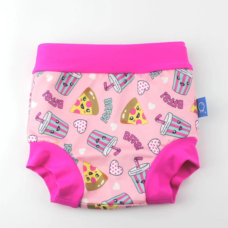 Infant Children Training Diapers Pants Nappies Newborn High Waist Swimming Trunks Baby Boys Girls Cartoon Printed Cloth Diaper
