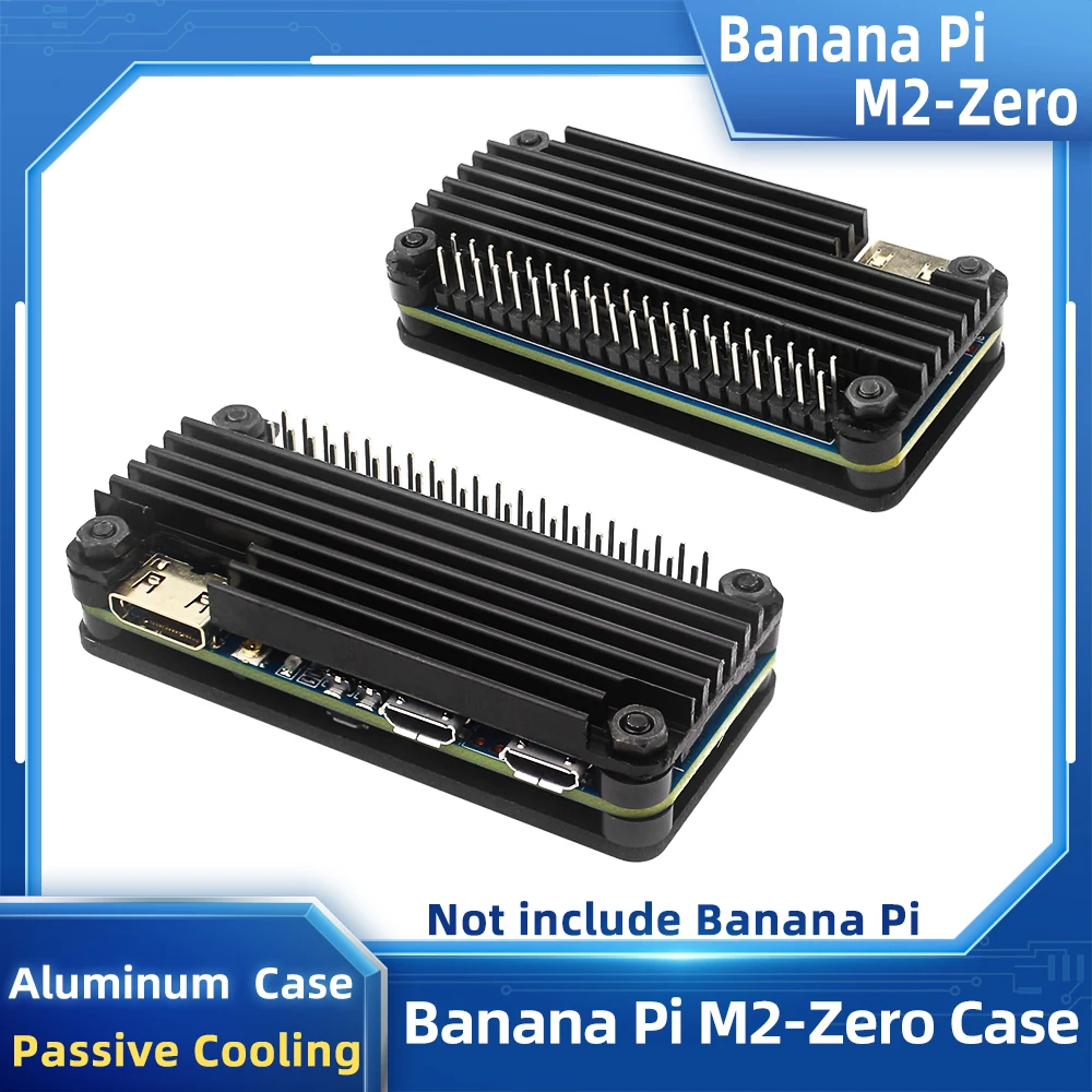 Banana Pi M2 Zero Custodia In Alluminio Raffreddamento Passivo Guscio In Metallo Con Dissipatore Di Calore Cpu Per Banana Pi M2-Zero